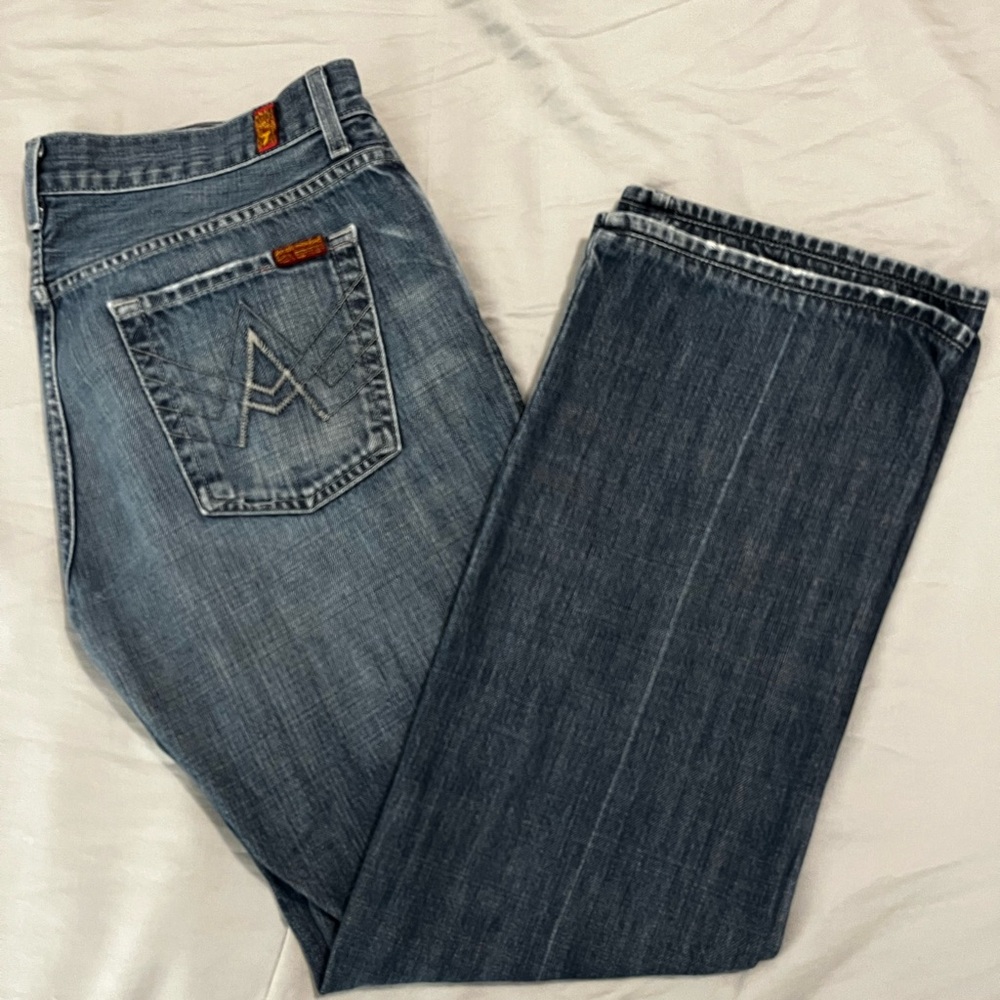 7 For All Mankind Embroidered A Pocket Jeans